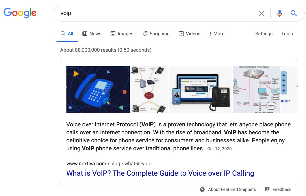 voip search results page
